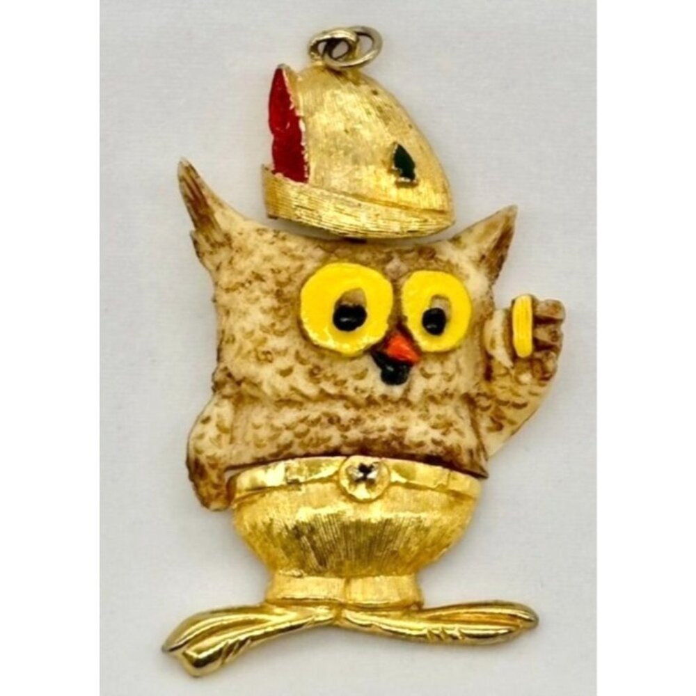 Vintage Woodsy the Owl Pendant From the Late 1960s or Early 1970s Give A Hoot!!! - Picture 1 of 6